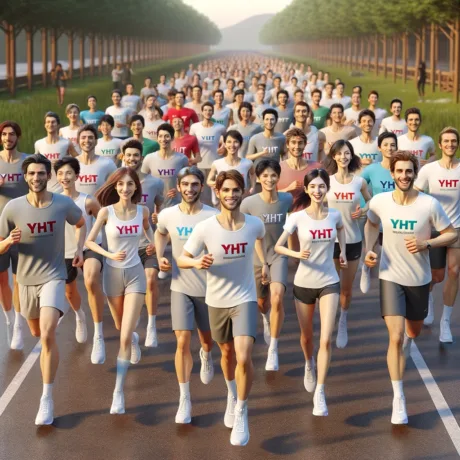 YHT running men and women Running men and women